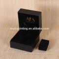 Leather Watch Jewelry Box Black Jewelry Box with Gold Foil